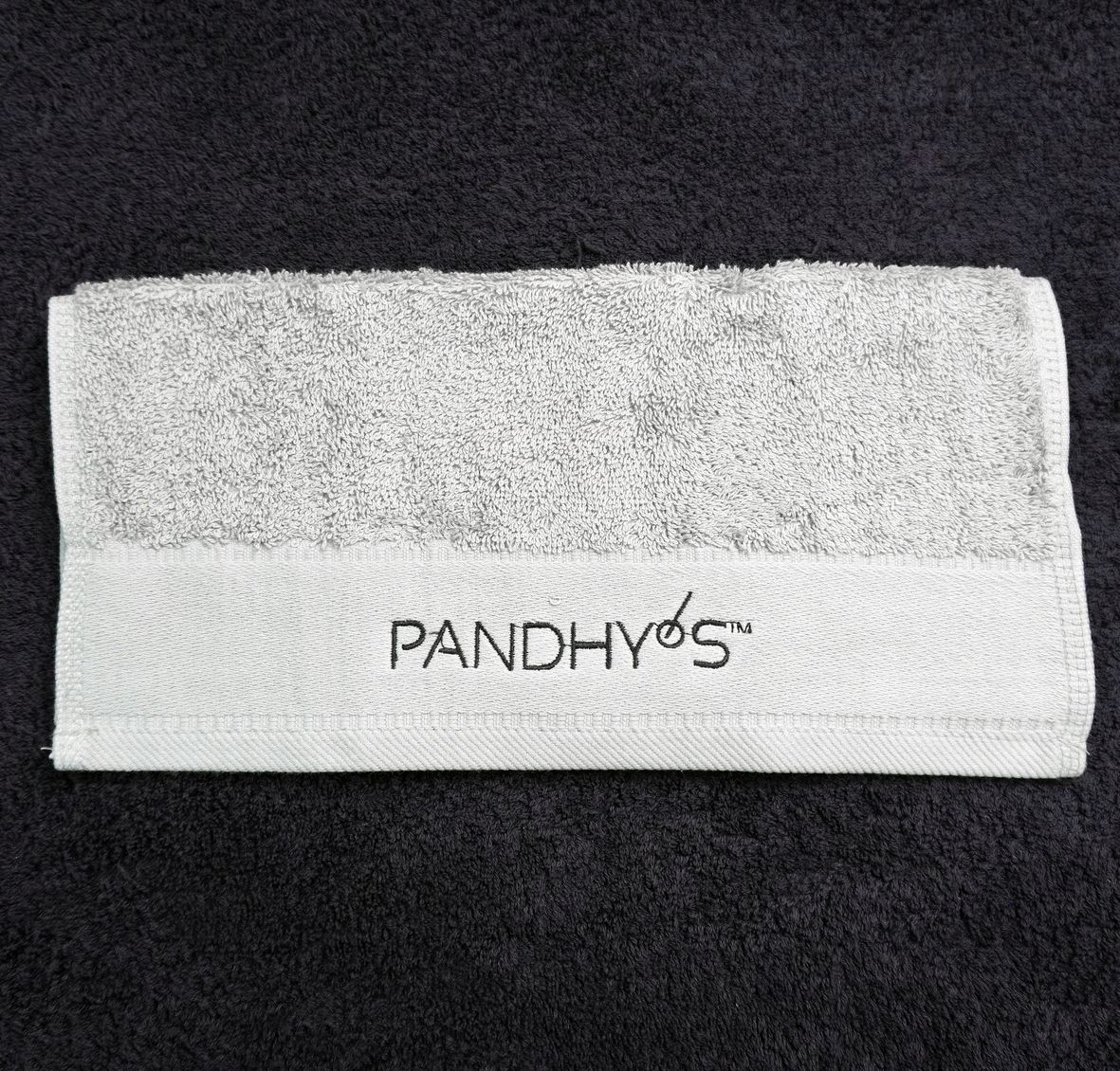 Компрессорное полотенце серое с логотипом Пандис 32*45 см фото